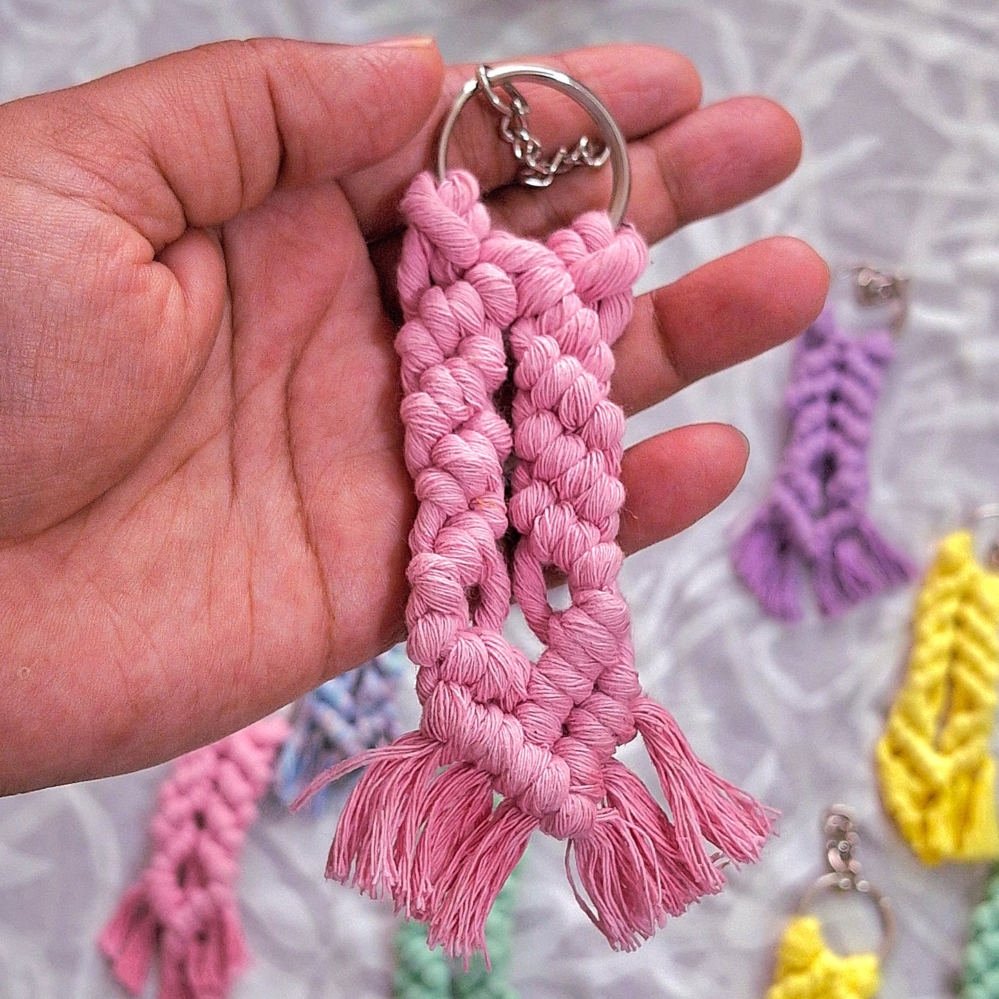 Fishtail Braided Keyrings