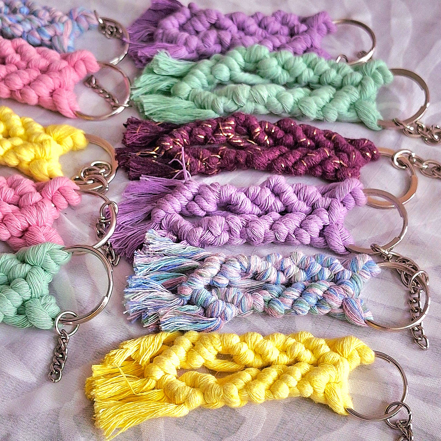 Fishtail Braided Keyrings