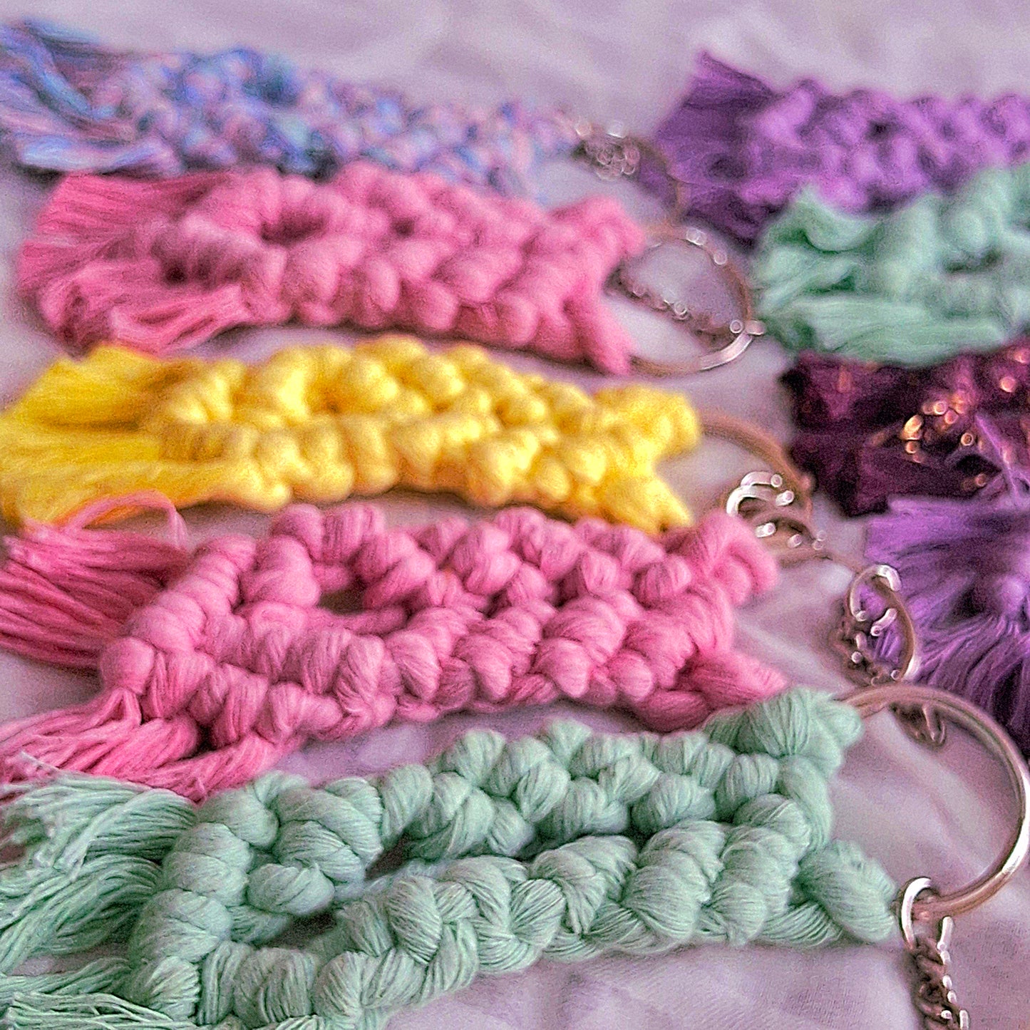 Fishtail Braided Keyrings