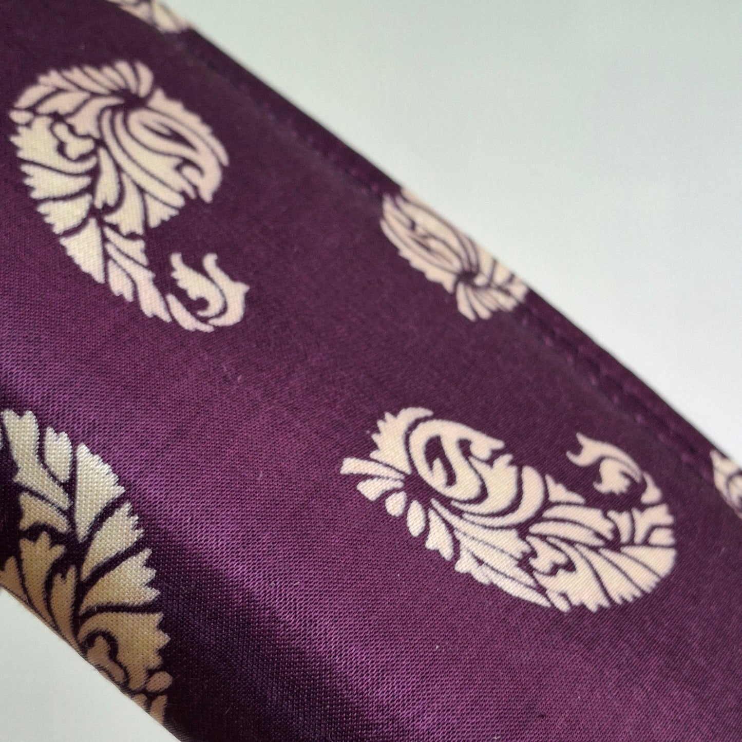 Purple Wallets/Clutch - Block Printed Ajrakh on Mashru Silk Fabric