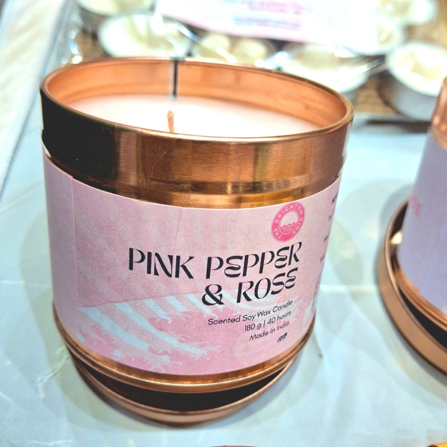 Scented Soy Wax Candles - 4 Fragrances | Reusable Rose Gold Tin Jars | 40 Hours Burn Time