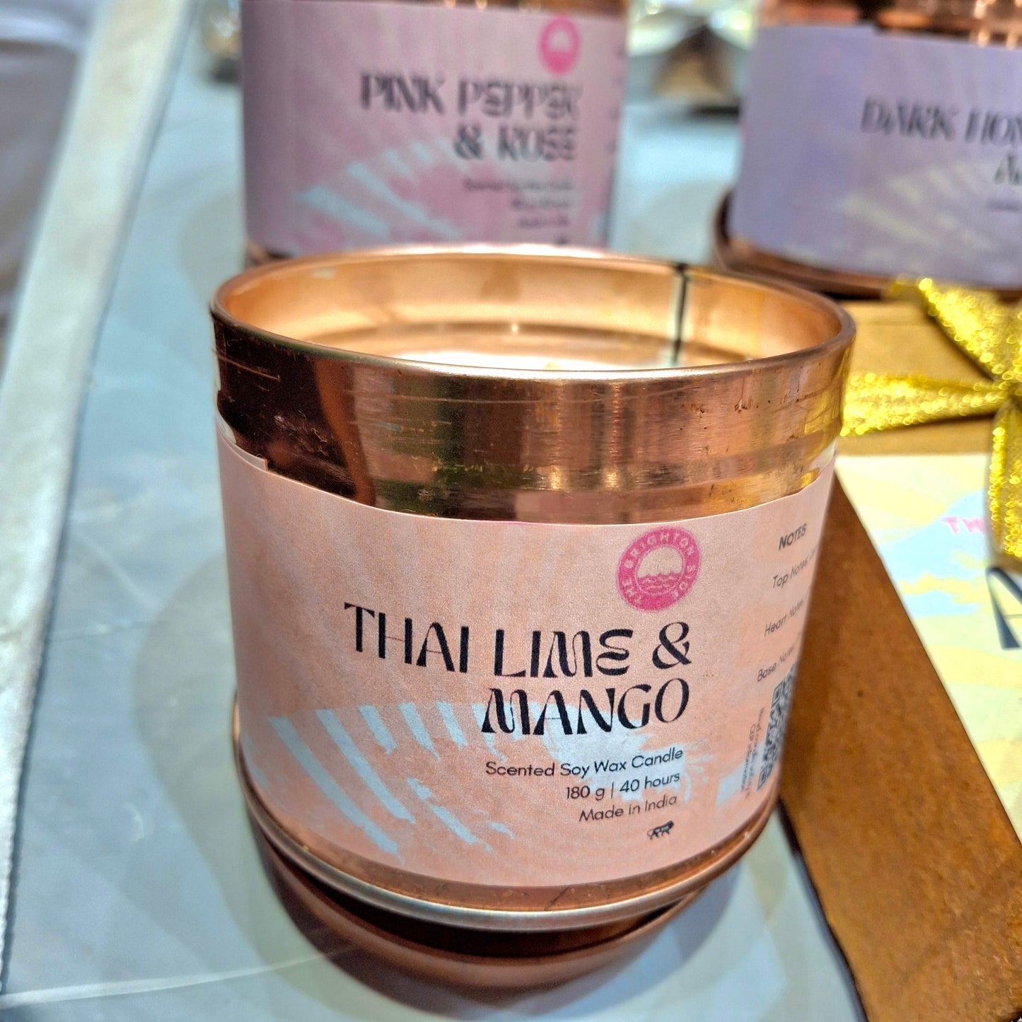 Scented Soy Wax Candles - 4 Fragrances | Reusable Rose Gold Tin Jars | 40 Hours Burn Time