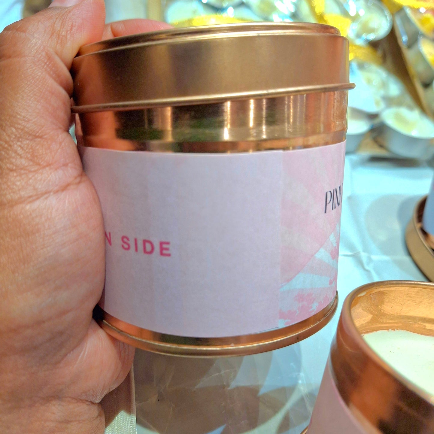 Scented Soy Wax Candles - 4 Fragrances | Reusable Rose Gold Tin Jars | 40 Hours Burn Time