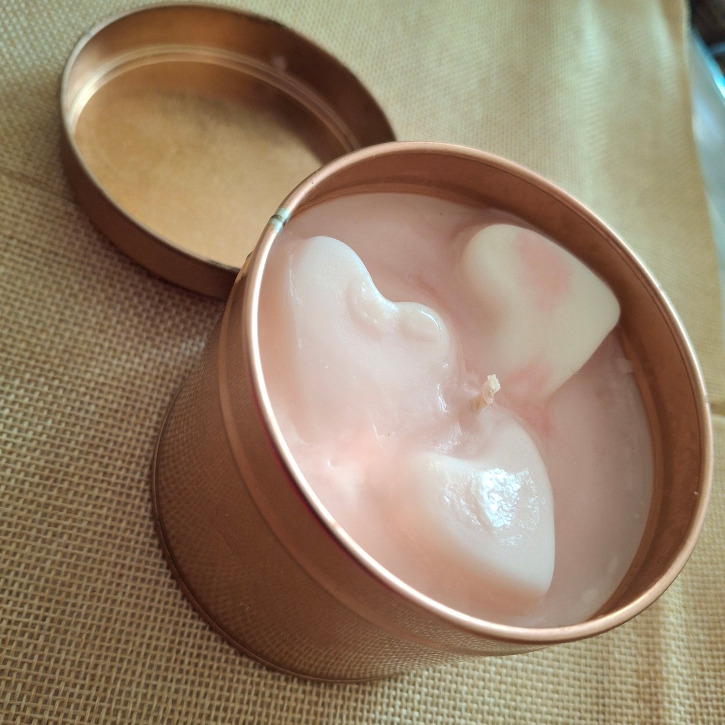 Scented Soy Wax Candles - 4 Fragrances | Reusable Rose Gold Tin Jars | 40 Hours Burn Time