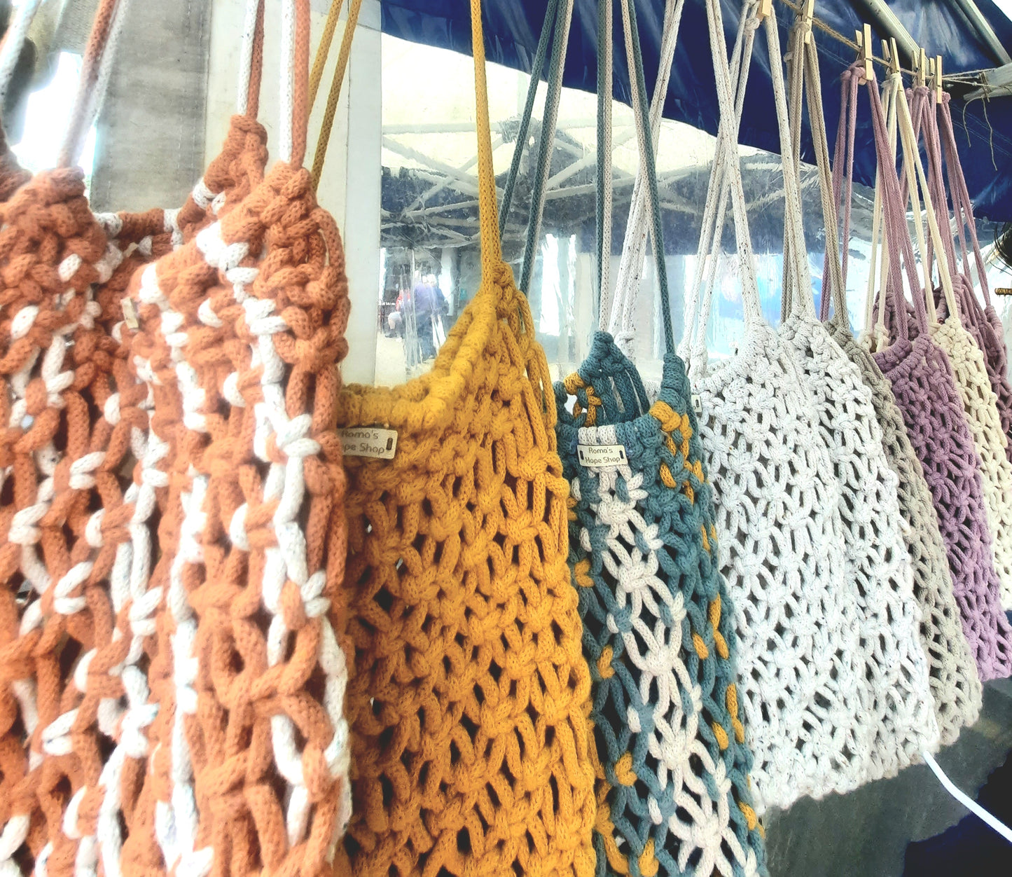 Braided Macrame Tote, Boho Beach Bag, Shopping Tote