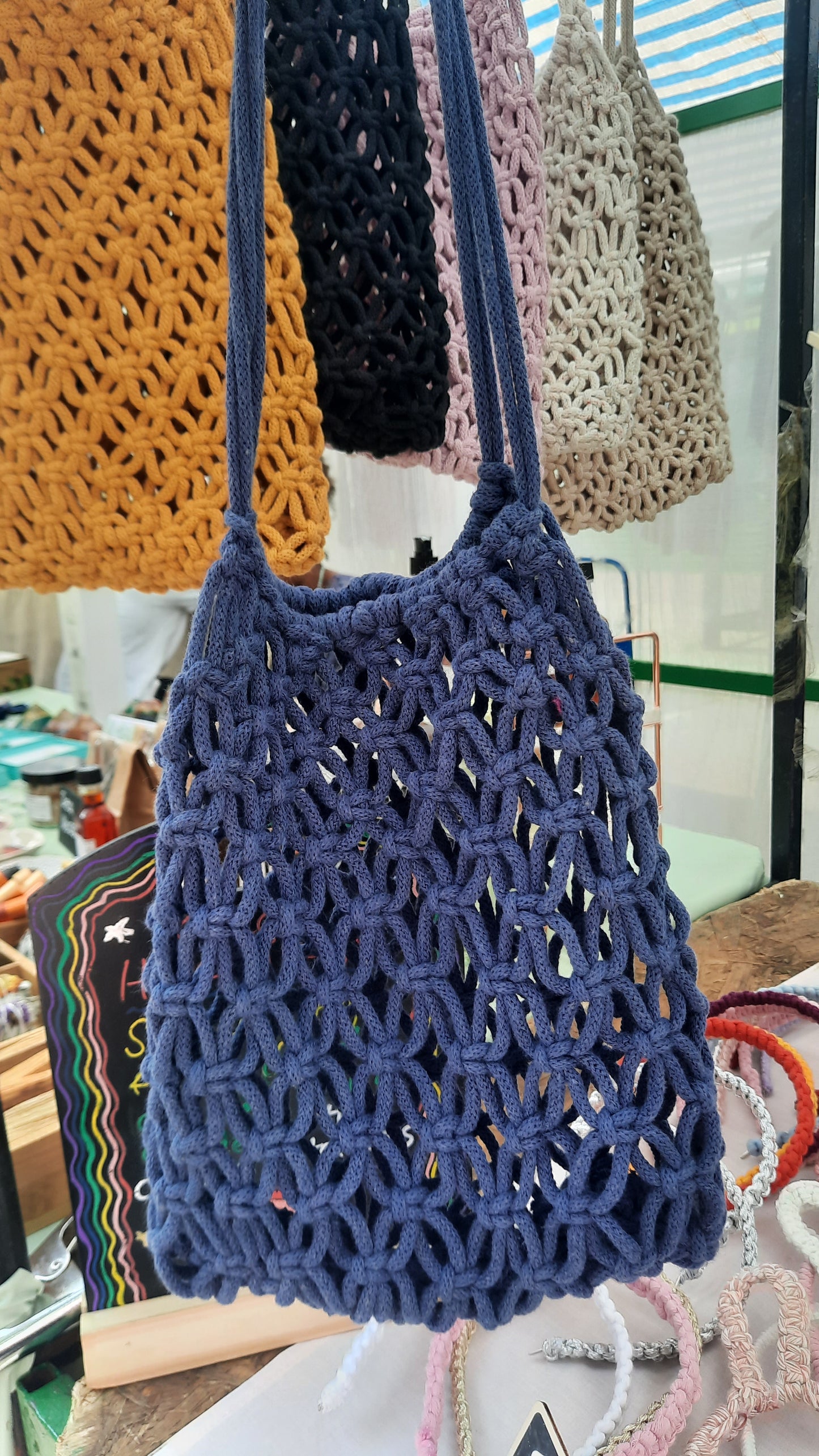 Braided Macrame Tote, Boho Beach Bag, Shopping Tote