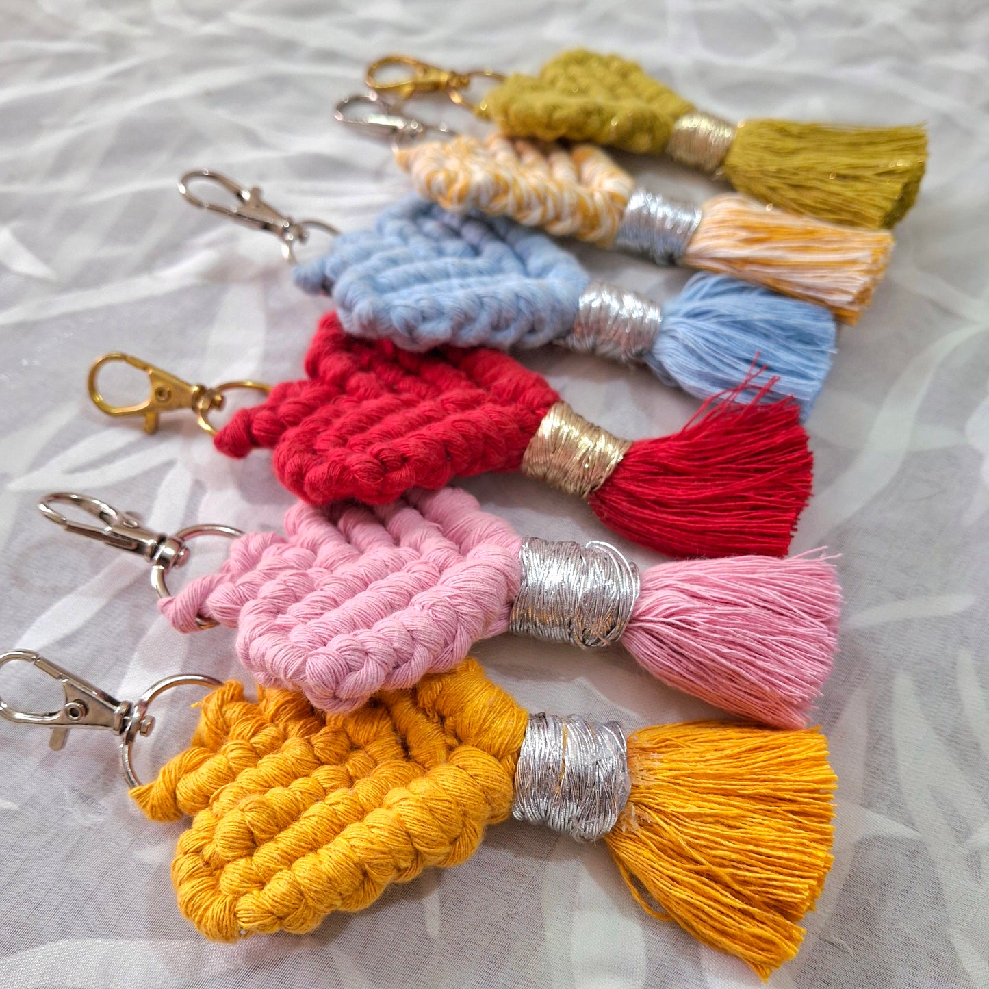 Heart Macramé Keychains