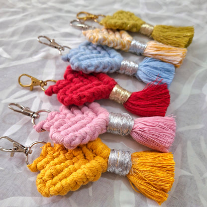 Heart Macramé Keychains