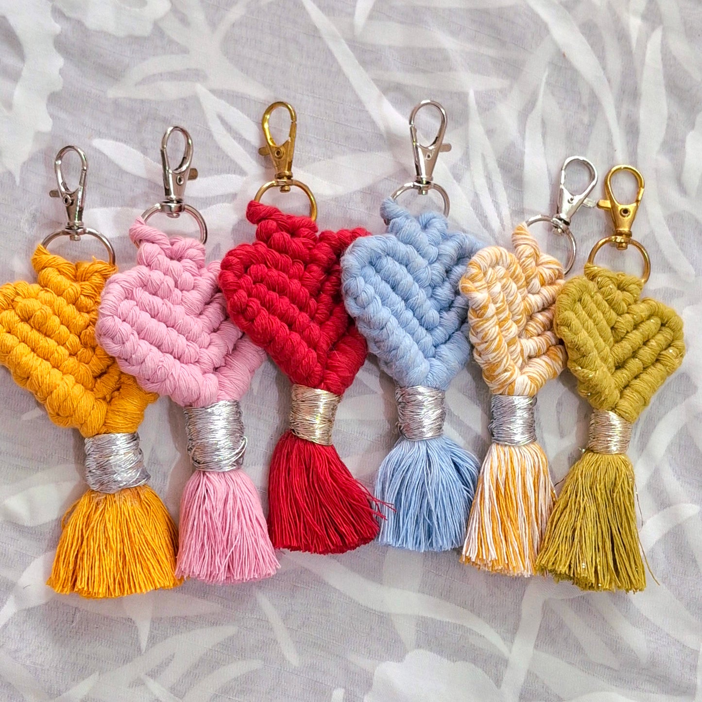 Heart Macramé Keychains