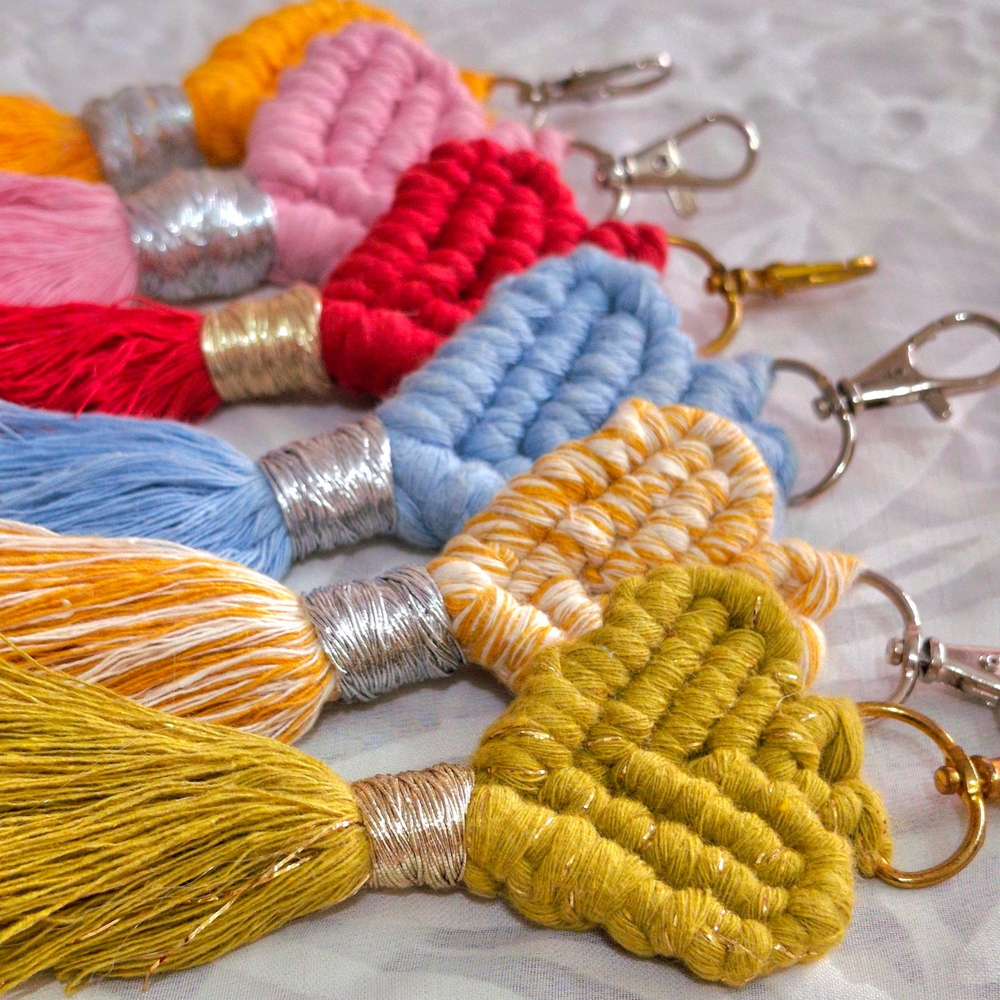 Heart Macramé Keychains