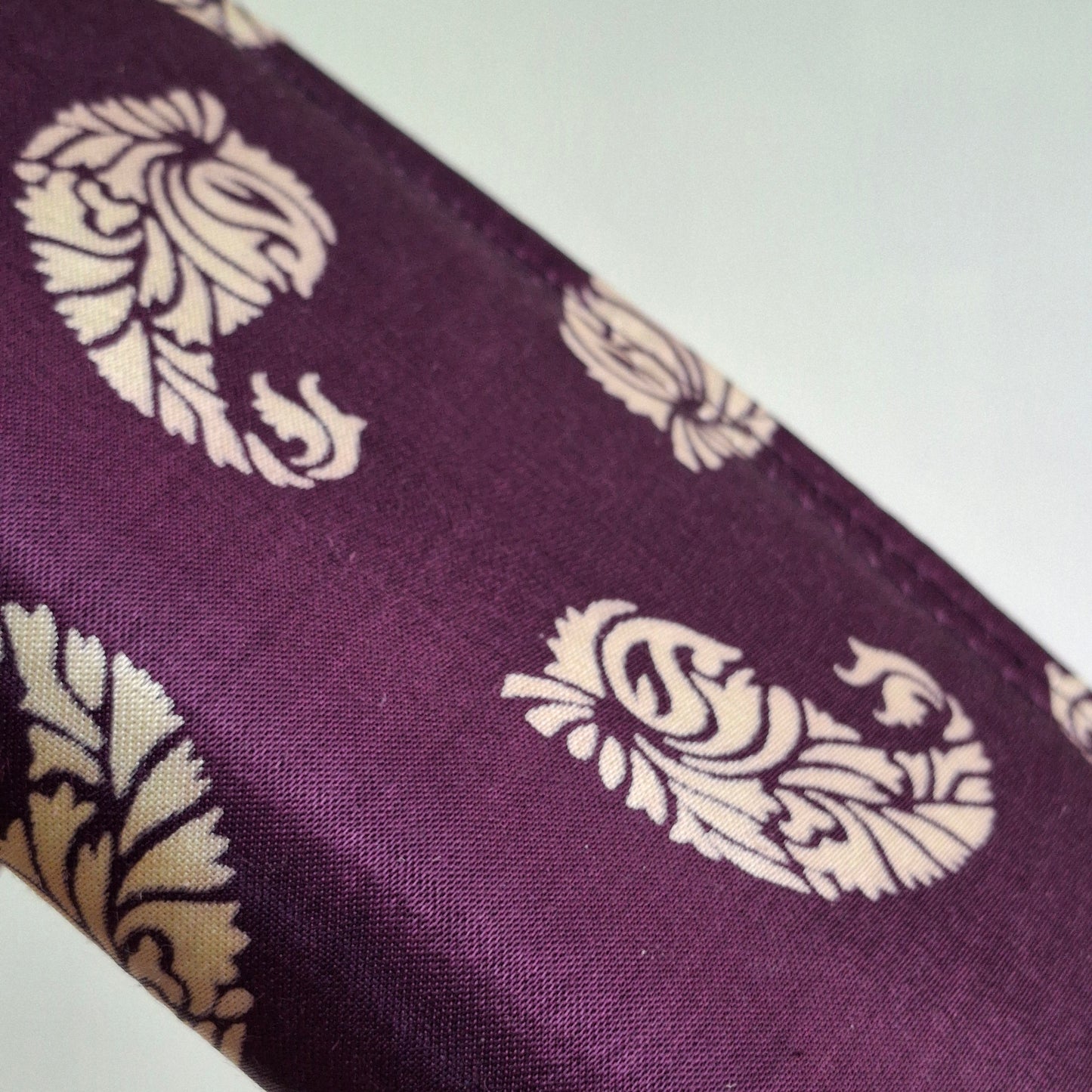 Purple Wallets/Clutch - Block Printed Ajrakh Print on Mashru Silk Fabric