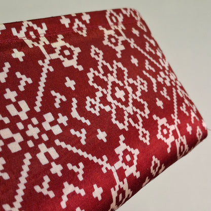 Red Ajrakh Wallets - Block Printed on Mashru Silk Fabric