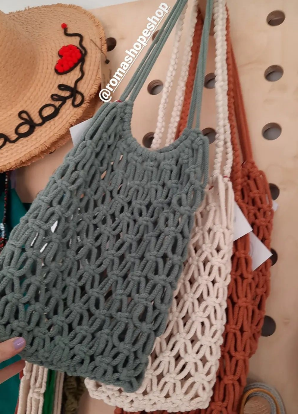 Braided Macrame Tote, Boho Beach Bag, Shopping Tote
