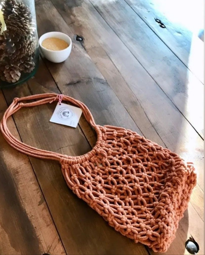 Braided Macrame Tote, Boho Beach Bag, Shopping Tote