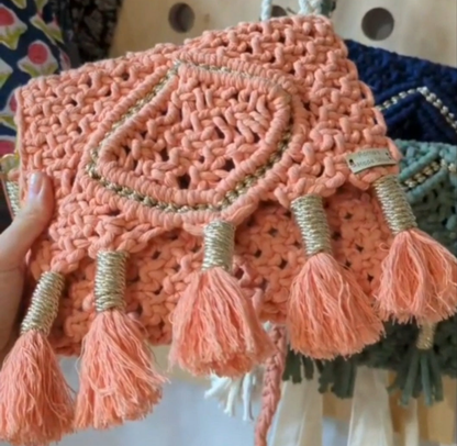 Macrame Sling Purse