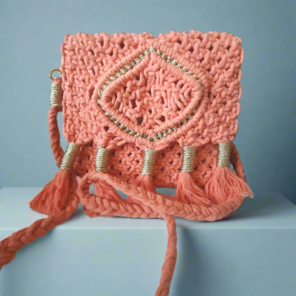 Macrame Sling Purse