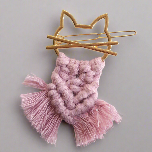 Macrame Hair Clips