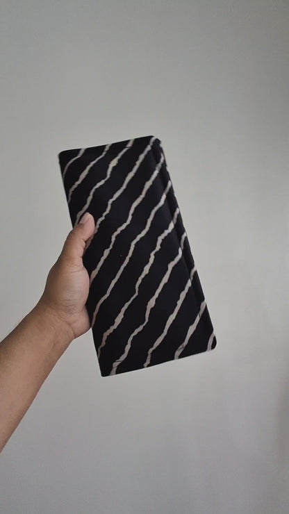 Black Wallets/Clutch - Block Printed Ajrakh Print on Mashru Silk Fabric