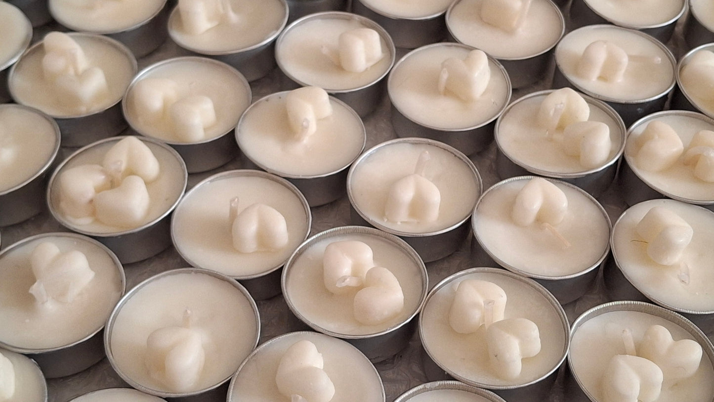 Unscented Soy Wax Tealight Candles | Pack of 20 | 120h Burn Time