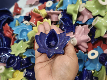 Ceramic Diyas Lotus Shaped